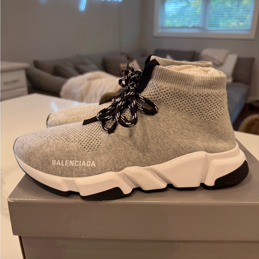 Balenciaga Mid Speed Lace Up Sneaker